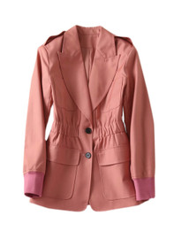 Coral Cargo Pocket Blazer with Elasticated Waist