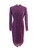 Aubergine Floral Crochet Lace Midi Dress