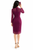 Aubergine Floral Crochet-Lace Sheath Midi Dress