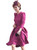 Raspberry Pink Puff Sleeve Pleated Midi Dress