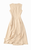 Beige Sleeveless Fit and Flare Midi Dress with Round Neckline