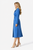 Dark Blue Belted Utility Midi Coat