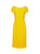 Kate Inspired Yellow Ruffle Sleeve Fitted Pencil Dress