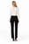White Round Neck Puffy Shoulder Blouse