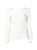 White Round Neck Puffy Shoulder Blouse