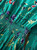 Green Floral Print V-Neck Midi Dress with Asymmetric Hemline