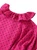 Pink Ruffled-Neck Polka Dot Midi Dress
