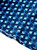 Dark Blue Geo-Print Belted Midi Dress with White Collar