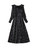Flirty Petal Print Long Sleeve Slit Dress in Satin