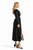 Flirty Petal Print Long Sleeve Slit Dress in Satin