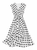 White Polka Dot Sleeveless V-Neck Flared Midi Dress