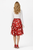 White Pintuck Blouse and Abstract Print Skirt Set