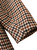 Classic Beige Checkered Coat with Straight Cut and Lapel Collar