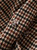 Classic Beige Checkered Coat with Straight Cut and Lapel Collar