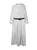 Timeless Monochrome Print Midi Dress with High Neck and Pleated Skirt