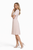 Pastel Pink Keyhole Belted Pleated Midi Dress