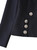 Navy Military-Style Blazer & A-line Midi Skirt Set