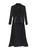 Navy Military-Style Blazer & A-line Midi Skirt Set