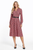 Carnation Floral V-Neck Shirt Dress with Belt