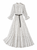 Polka Dot Ruffle-Sleeve Pleated Chiffon Maxi Dress
