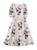 Floral Print Boxy Top Mock Two-piece Flared Dress