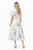 Off-White Tropical Leaf Print Belted Midi Shirt Dress