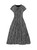 Black & White Leopard Print Keyhole Midi Dress