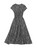 Black & White Leopard Print Keyhole Midi Dress