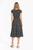 Leopard Print Teardrop Neckline Midi Dress with Elastic Waist