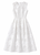 White Floral Eyelet Sleeveless Fit-and-Flare Midi Dress