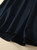 Navy Cape-Sleeve Cinched-Waist A-Line Midi Dress