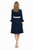Indigo Stretch-Denim Shirt Dress with Button Front and Belt