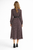 Geometric Print Silk-Blend Belted Midi Shirt Dress