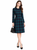 Black Watch tartan long-sleeve coat dress – front view