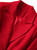 Red Longline Military Wool Coat with Double-Breasted Front