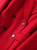 Red Longline Military Wool Coat with Double-Breasted Front