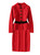 Red Peplum Jacket and High Waisted Pencil Skirt Set