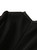 Black Mandarin-Collar Contrast-Stitch Sheath Dress