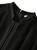 Black Mandarin-Collar Contrast-Stitch Sheath Dress