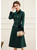 Forest Green Military Style Double-Breasted Coat with Gold Buttons