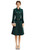 Forest Green Military Style Double-Breasted Coat with Gold Buttons