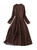 Abstract Print Ruched Front Flared Midi Silk Dress with 1930's Style