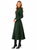 Green High Neck Military-style Structured Longline Coat