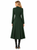 Green High Neck Military-style Structured Longline Coat