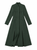 Green High Neck Military-style Structured Longline Coat