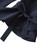 Navy Ruffled Peplum Wrap Jacket & High Waist Wide-leg Pants