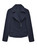 Navy Zip-up Moto Jacket & Knife-pleated Short Skirt Set
