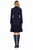 Navy Zip-Front Moto Jacket & Knife-Pleated Skirt Set