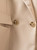 Beige Double-Breasted Peak-Lapel Tailored Blazer