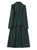 Green Military-style Structured Peplum Longline Coat